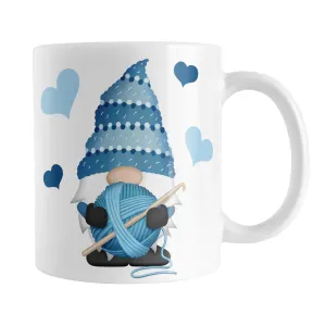 Blue Crochet Gnome Mug