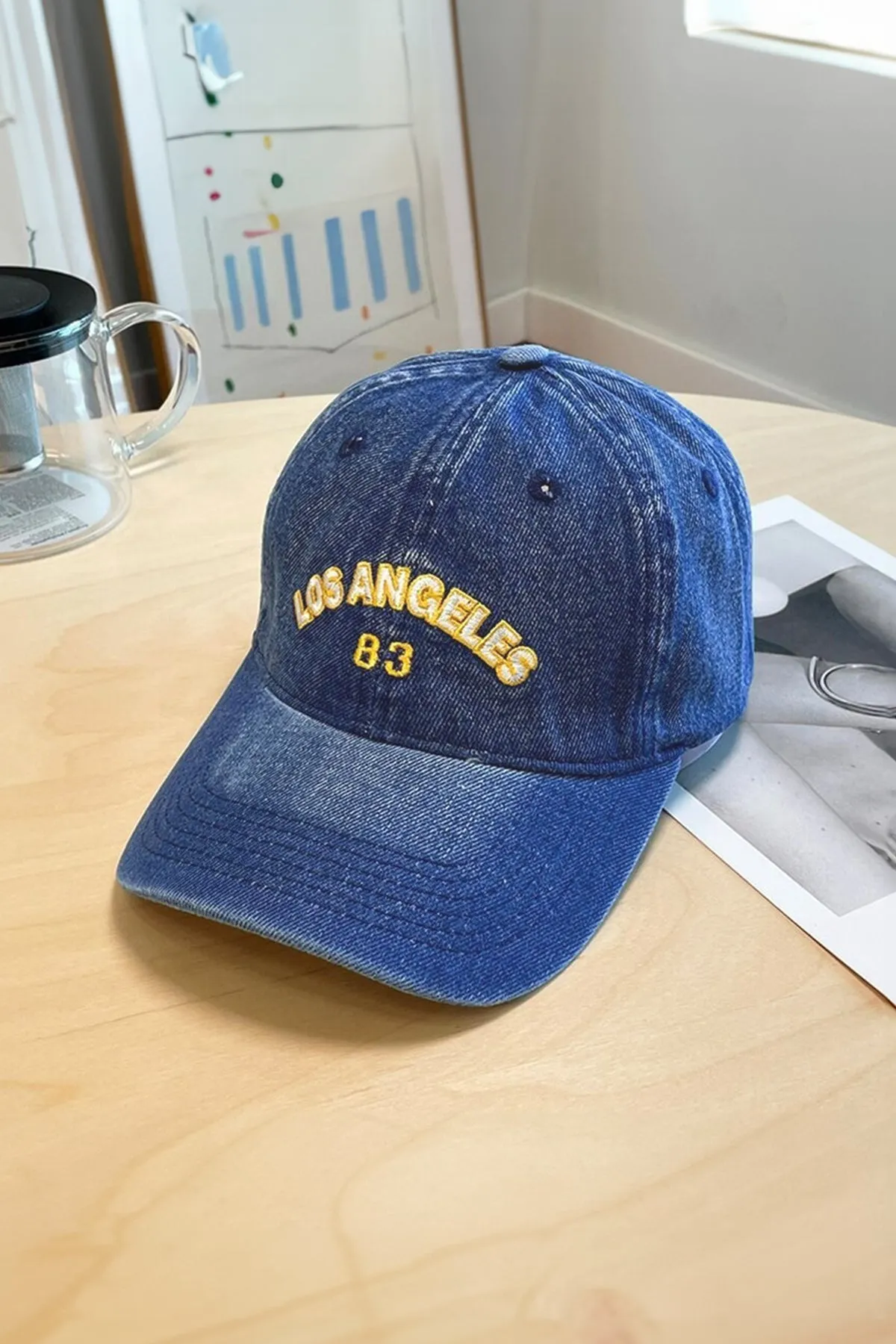 Blue Denim LA Embroidered Cap  - S23 - MCP113R