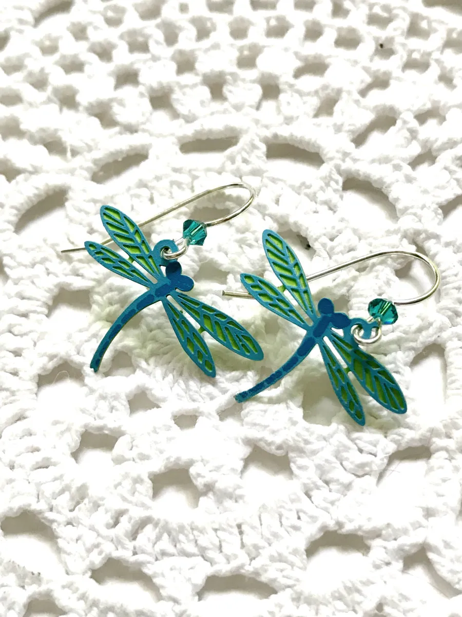 Blue Dragonfly Dangles by Sienna Sky