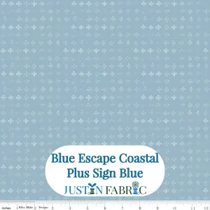 Blue Escape Coastal Plus Sign Blue Cotton Yardage by Lisa Audit | Riley Blake Designs