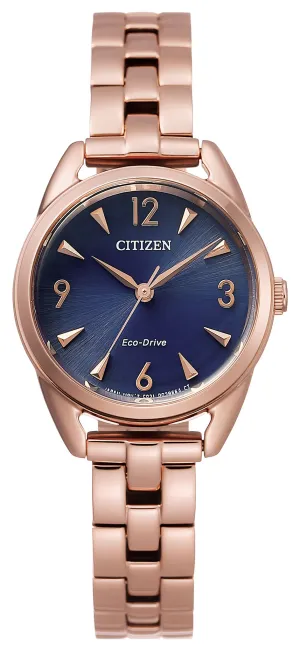 Blue Face Rose Tone Ladies Citizen Watch