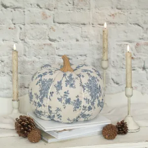 Blue Floral Pumpkin