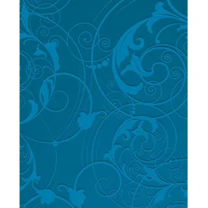 Blue Floral Swirls Printed Backdrop