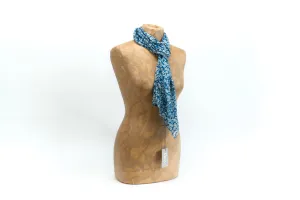 Blue Flower Silk Scarf