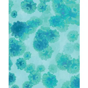 Blue Flowers Printed Backdrop