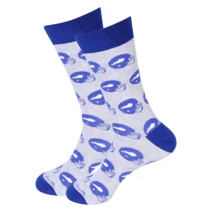 Blue Football Helmet Socks