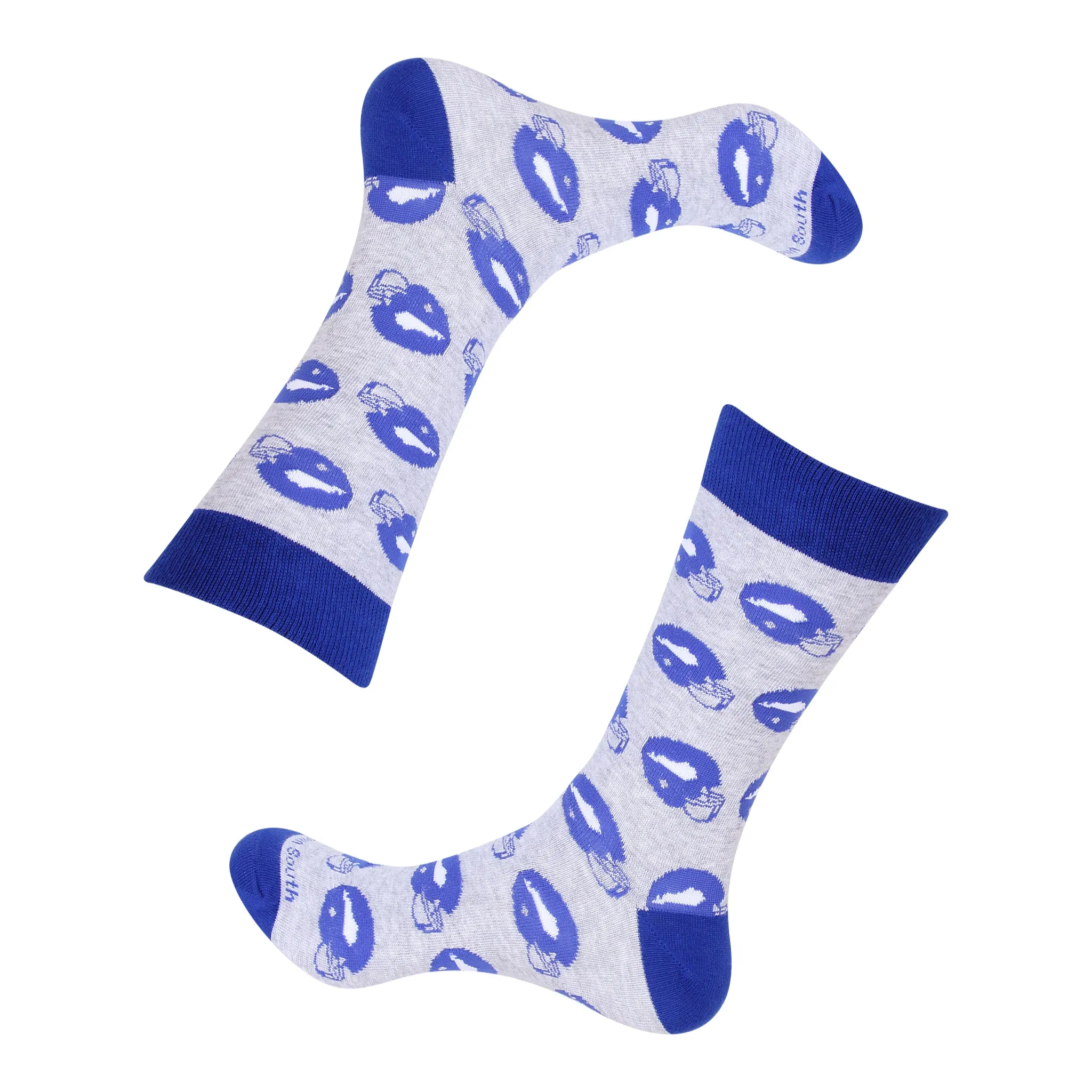 Blue Football Helmet Socks