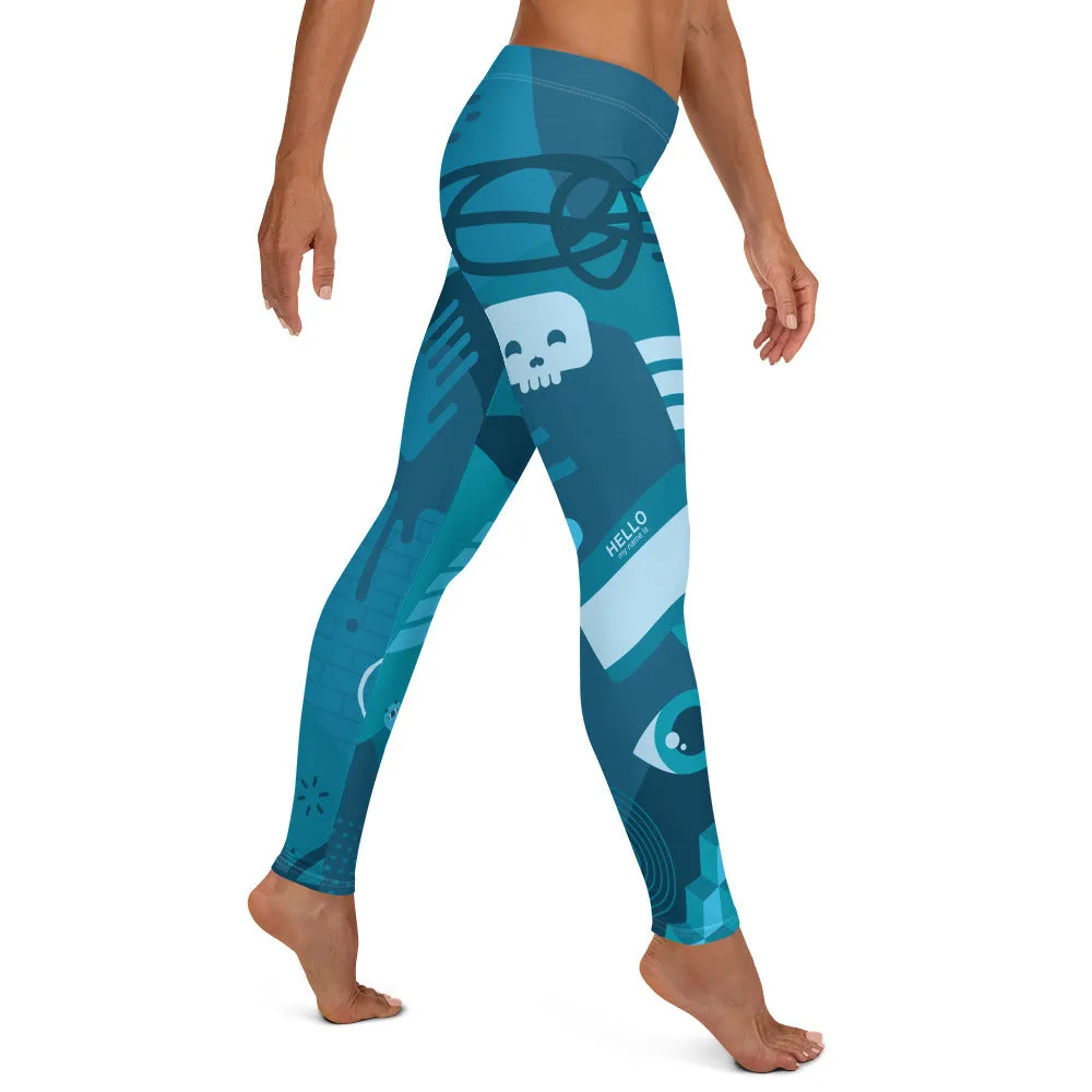 Blue Freestyle Leggings