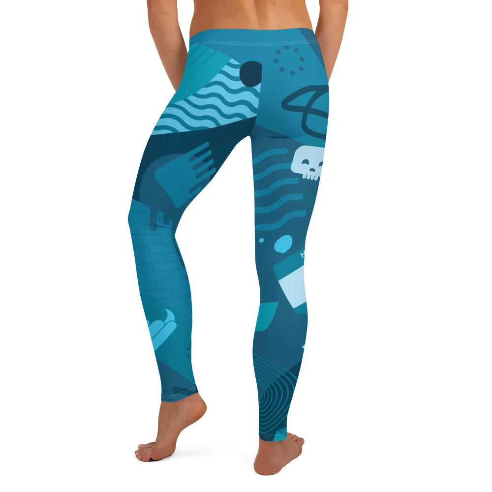 Blue Freestyle Leggings