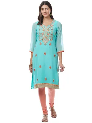 Blue Georgette Kurti