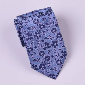 Blue Hawaiian Hibiscus Regular Tie w Ocean Surf Floral Luxury Fashion