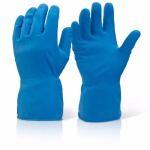 Blue Household Rubber Latex Long Sleeve Gloves