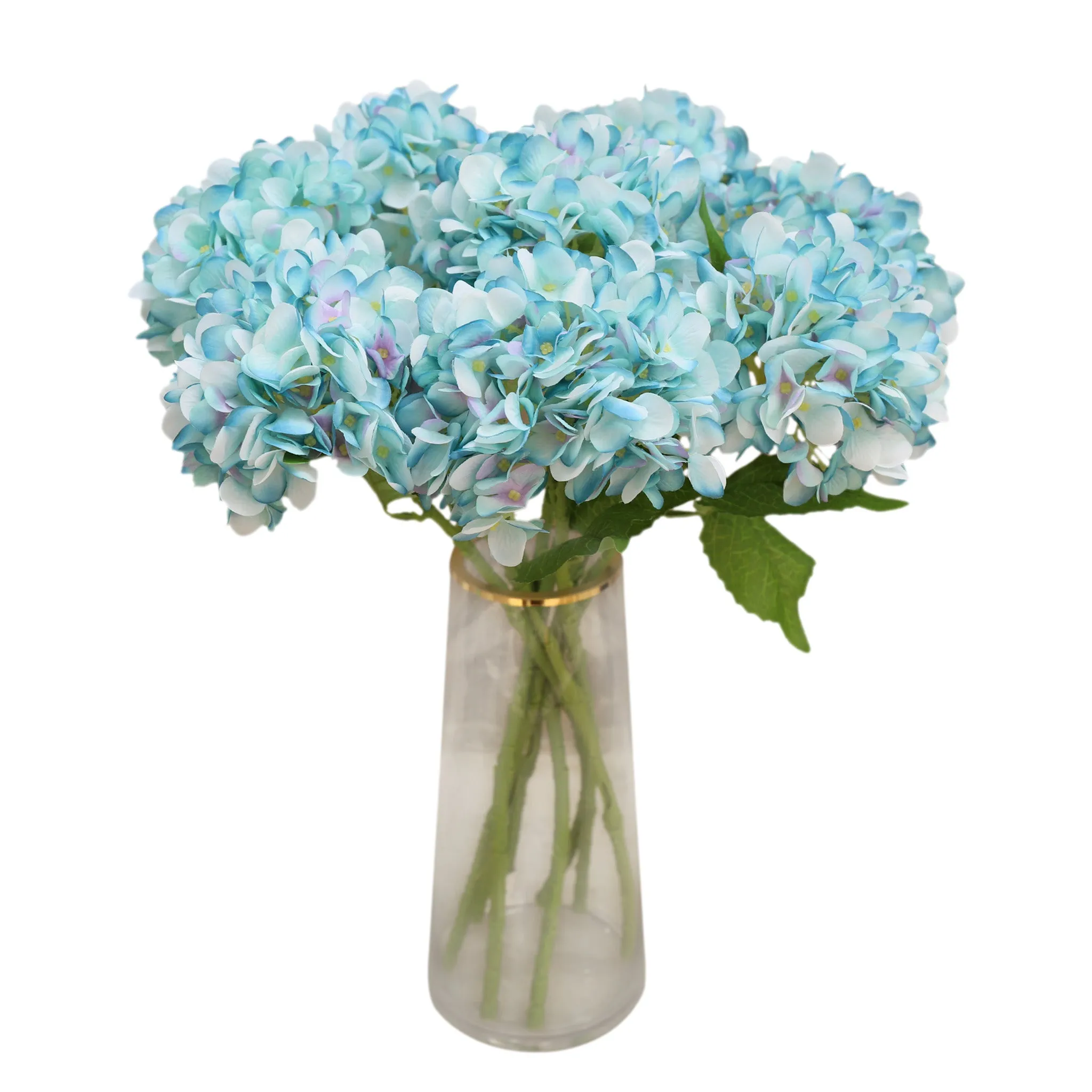 Blue Hydrangea Artificial Silk Flowers Blooms