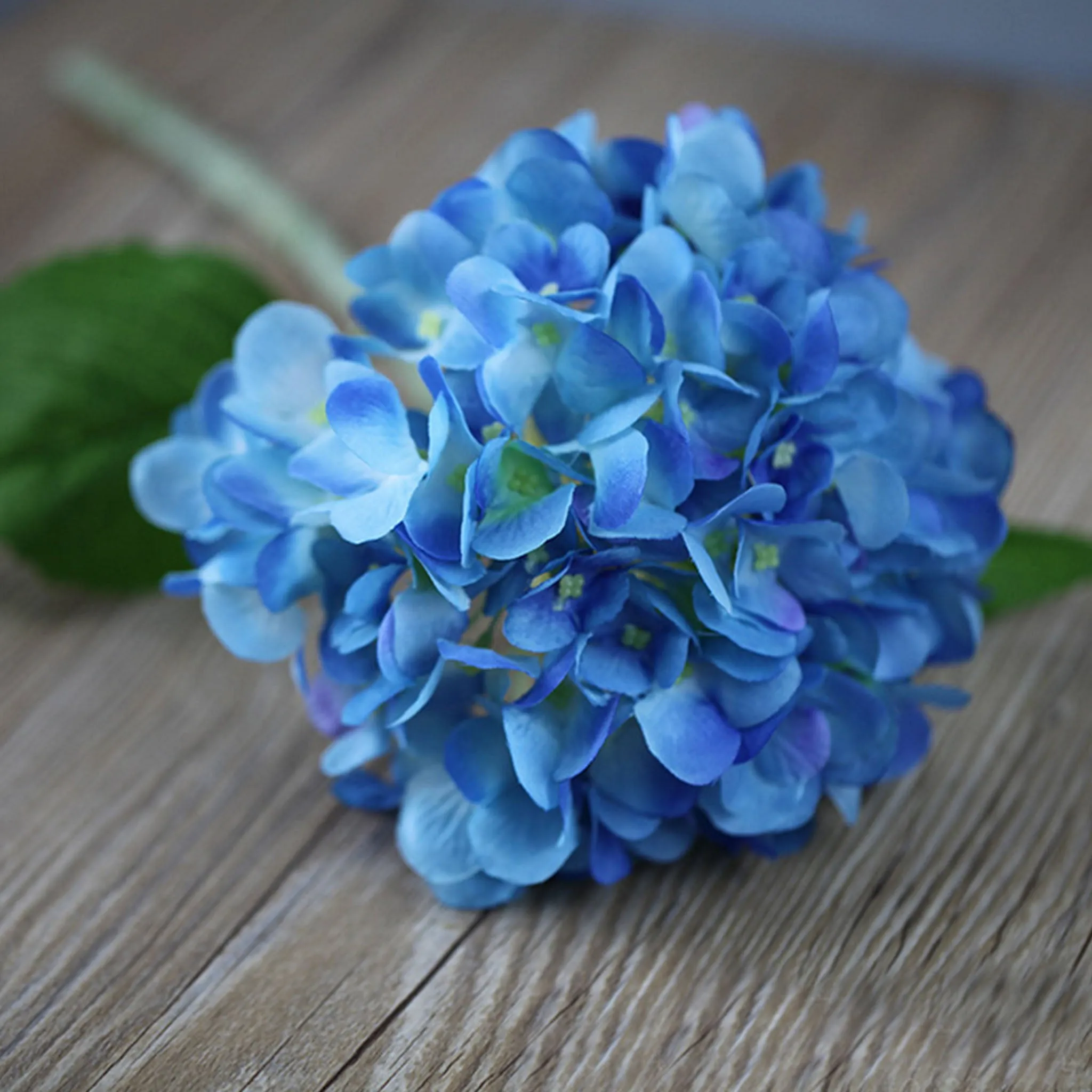 Blue Hydrangea Artificial Silk Flowers Blooms