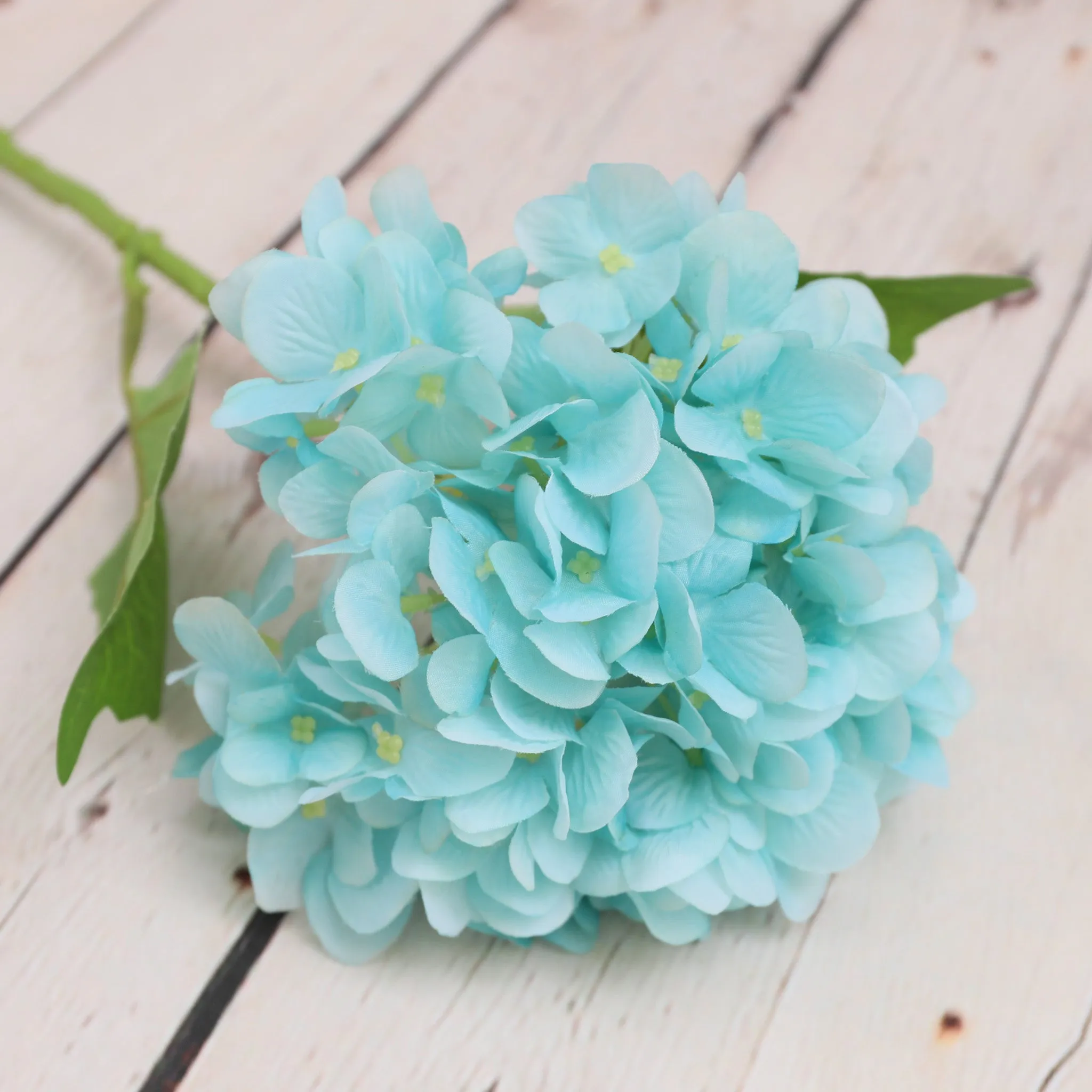 Blue Hydrangea Artificial Silk Flowers Blooms