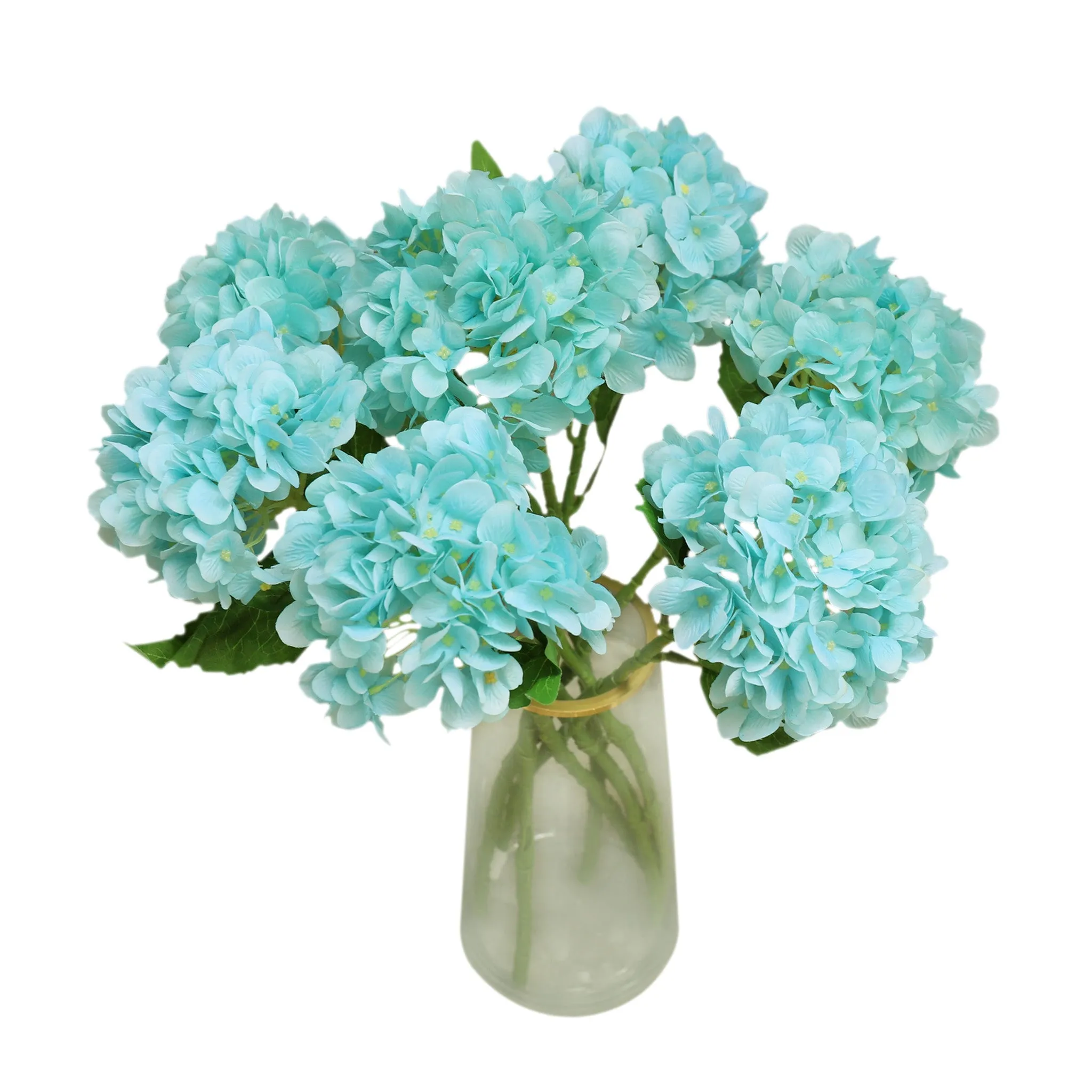 Blue Hydrangea Artificial Silk Flowers Blooms