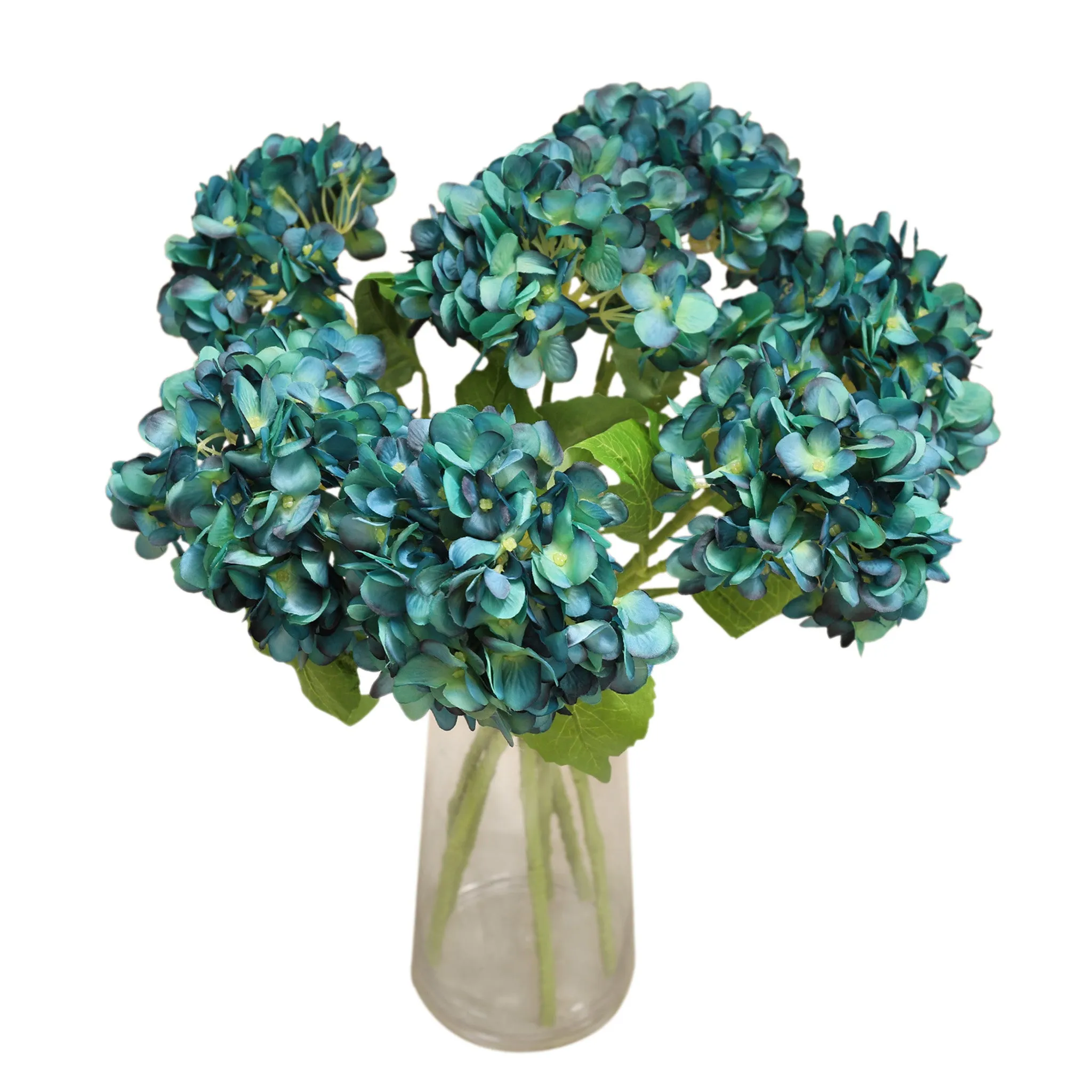 Blue Hydrangea Artificial Silk Flowers Blooms