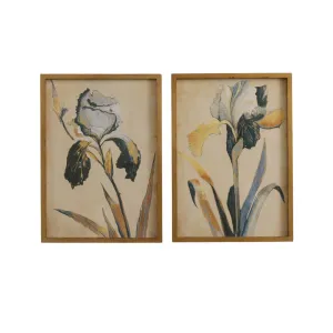 Blue Iris Wall Art - Set of Two