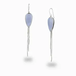 Blue Lace Agate Drop Earrings