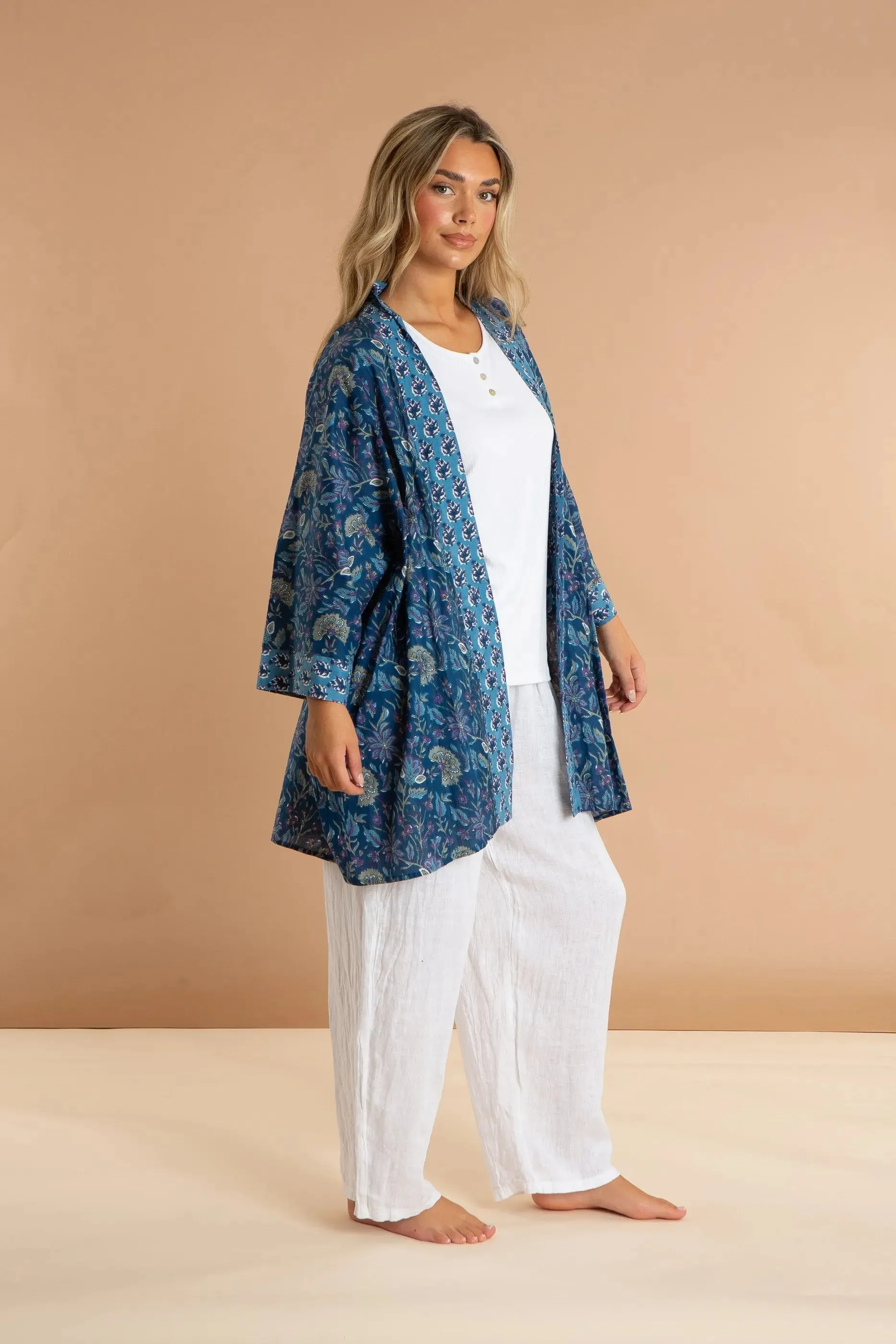 Blue Lagoon Women's Cotton Kimono