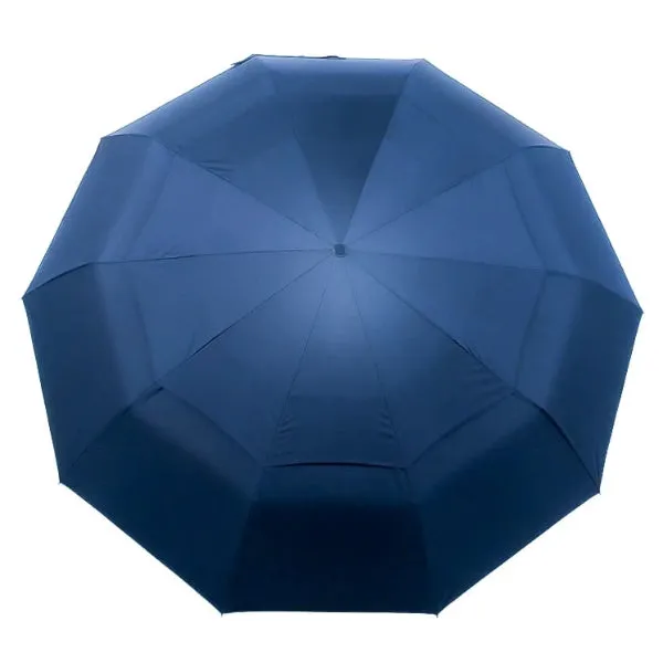 Blue Large Folding Windproof Umbrella