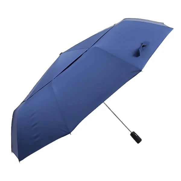 Blue Large Folding Windproof Umbrella