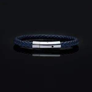 Blue Leather Bracelet