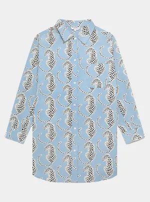 Blue Leopards Women's Organic Cotton Nightshirt