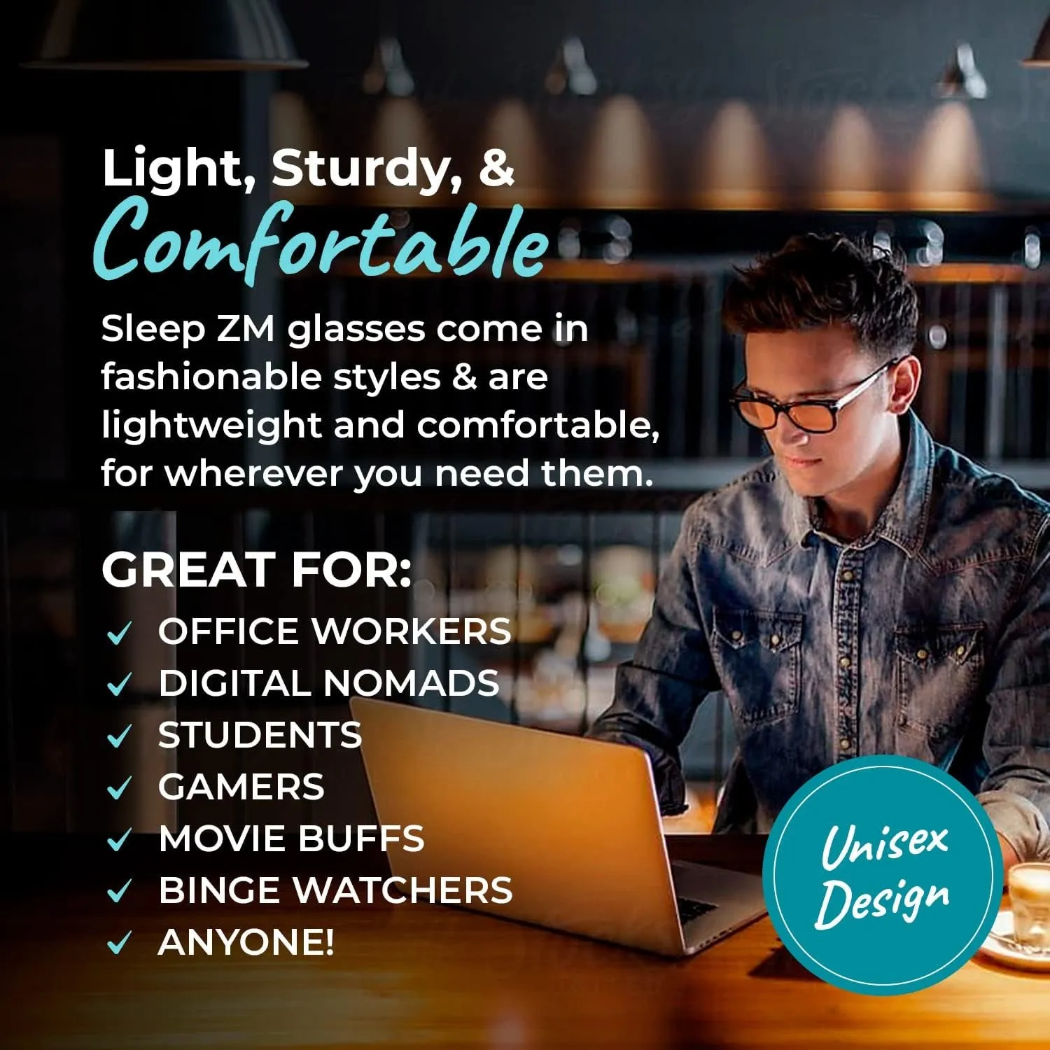 Blue Light Blocking Glasses for Computer, TV, Gaming Improve Sleep by Naturally Producing Melatonin for Women   Men