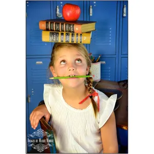 Blue Lockers Printed Backdrop