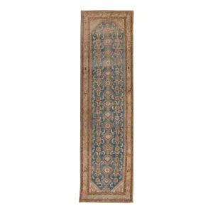 Blue Malayer Vintage Rug - 3'3" x 12'10"