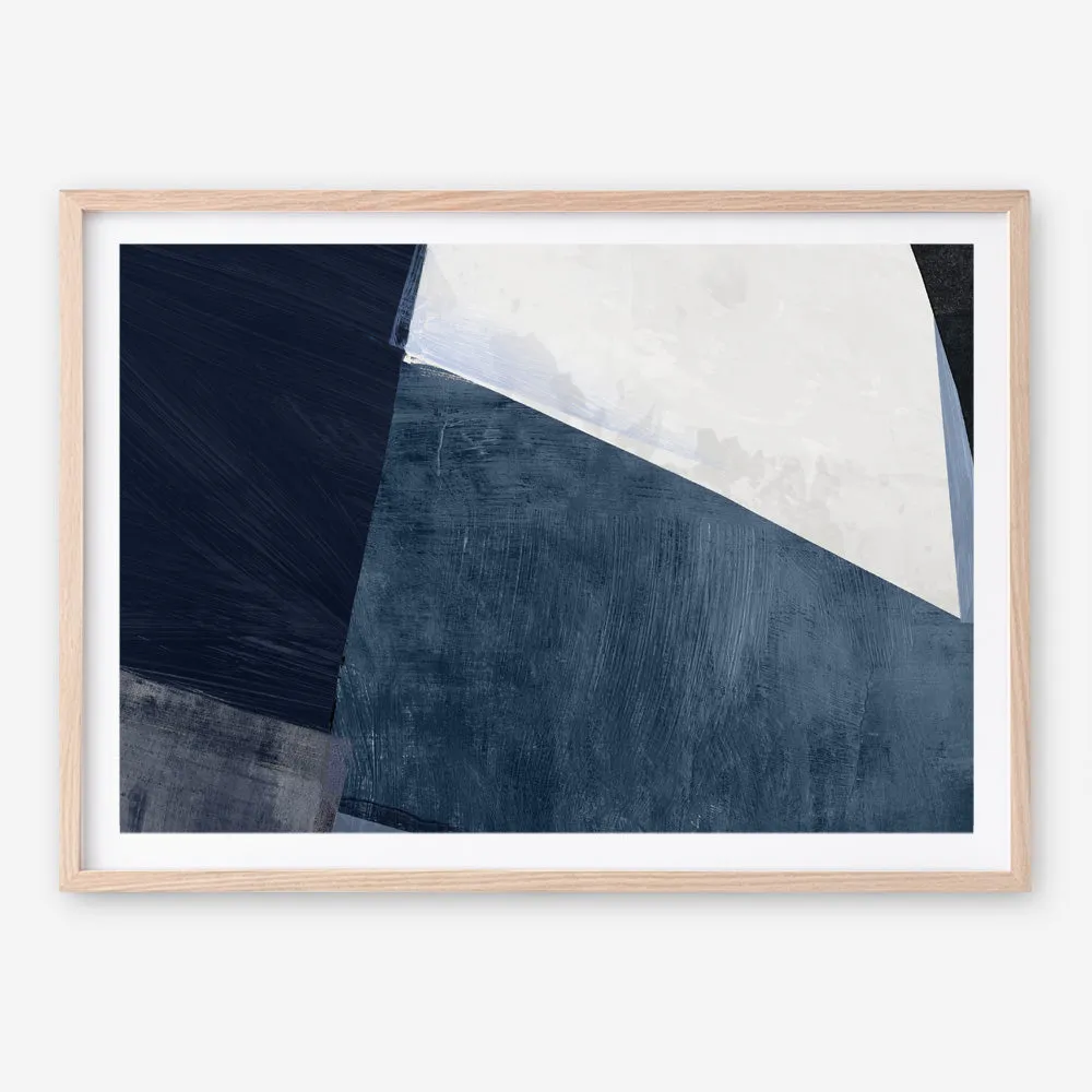 Blue Merge Art Print