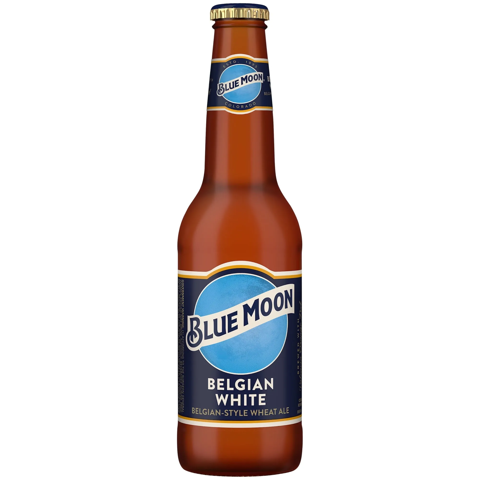 Blue Moon Belgian White Wheat Ale Craft Beer, 6 Pack, 12 fl oz Bottles, 5.4% ABV