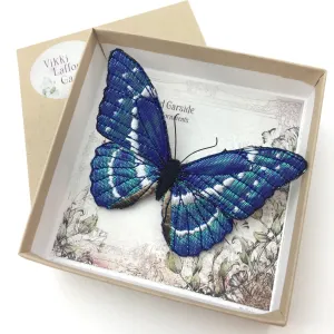 Blue Morpho Brooch by Vikki Lafford Garside