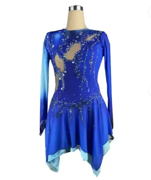 Blue Ombre Competition Skating Dress BSU131123