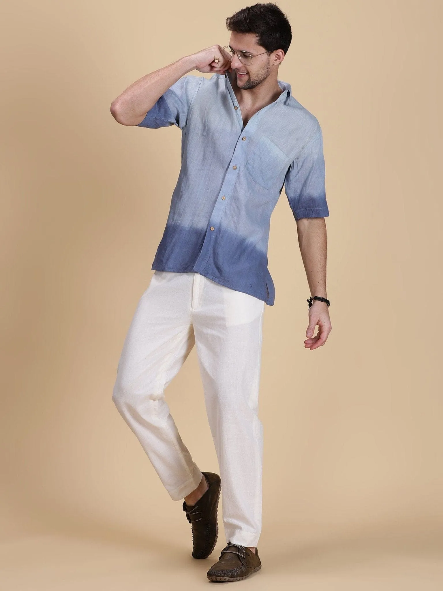 Blue Ombre Men Shirt