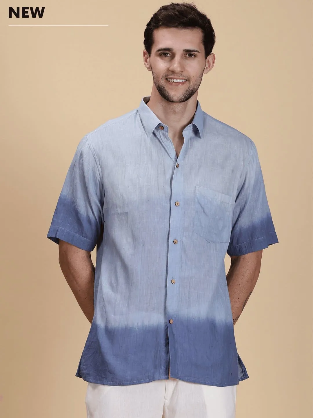 Blue Ombre Men Shirt