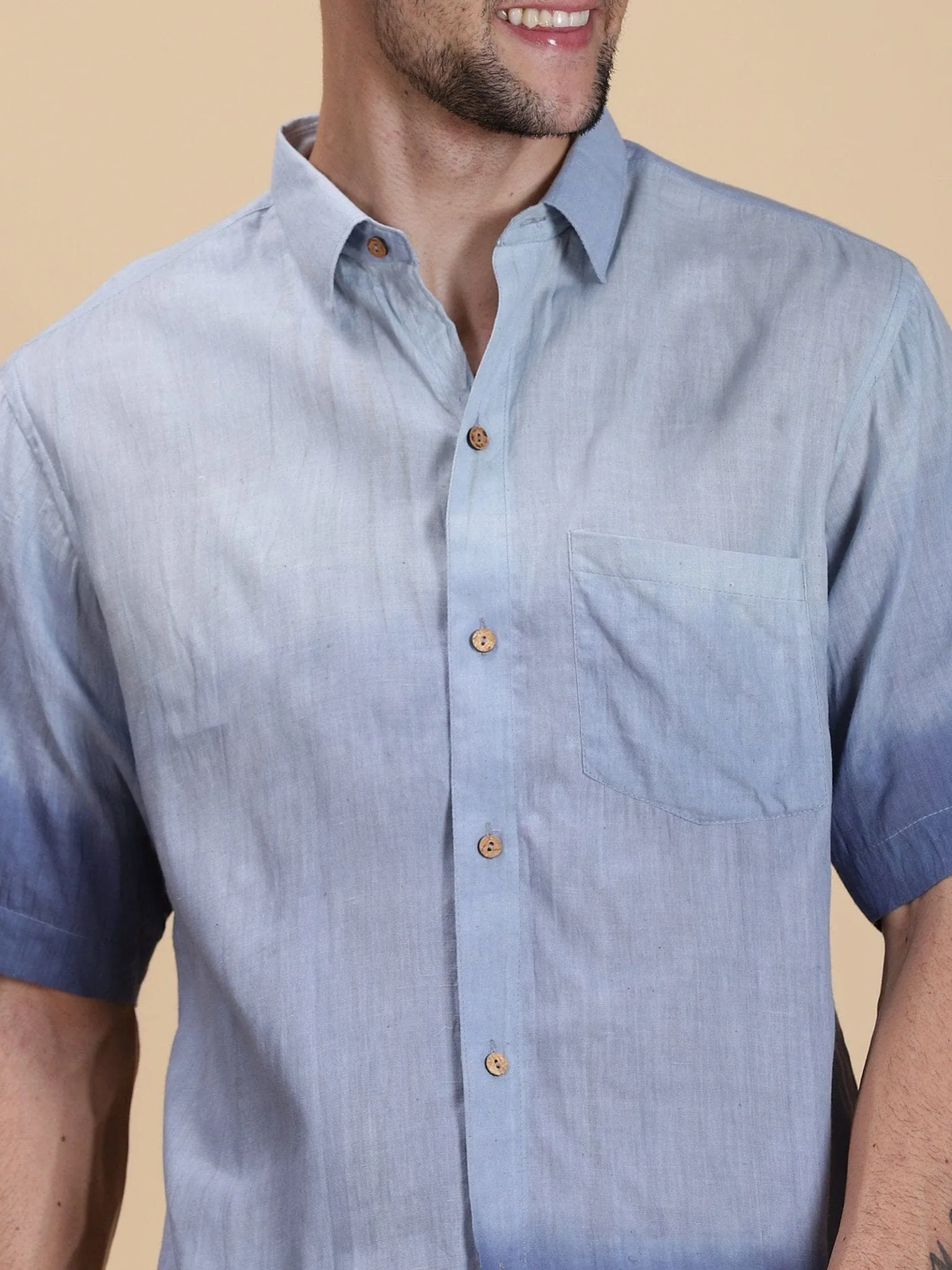 Blue Ombre Men Shirt