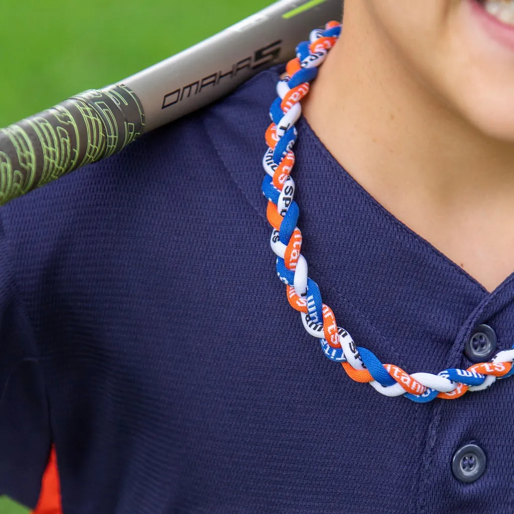 Blue   Orange Sports Necklace