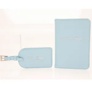 Blue Passport Holder and Luggage Tag