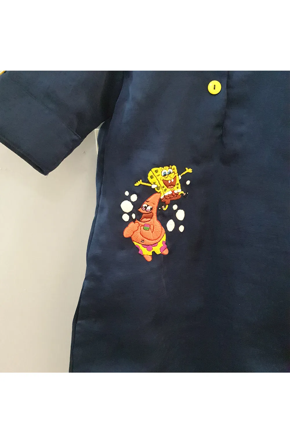 Blue patrick and bob embroidered kurta