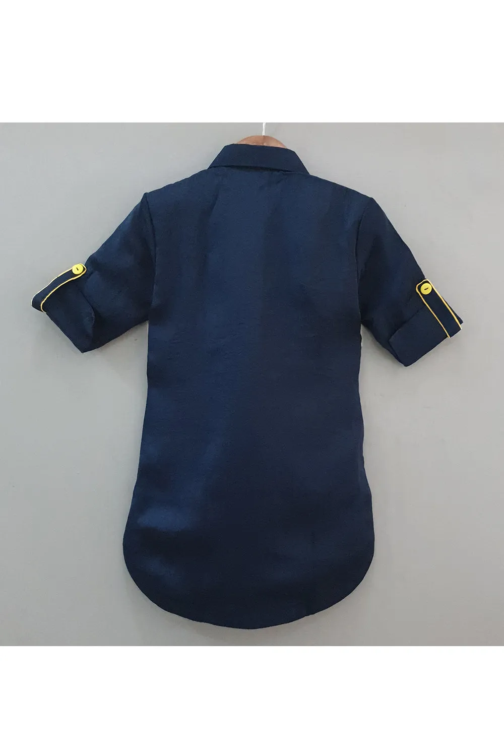 Blue patrick and bob embroidered kurta