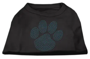 Blue Paw Rhinestud Shirt Black M (12)