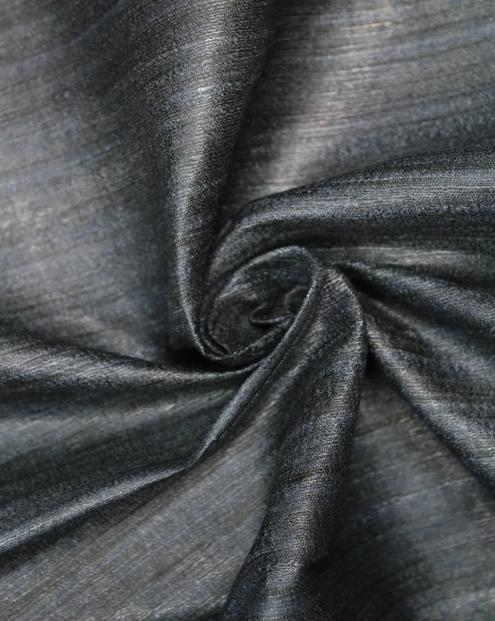 Blue Plain Raw Silk Fabric