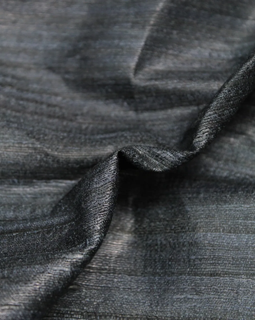 Blue Plain Raw Silk Fabric