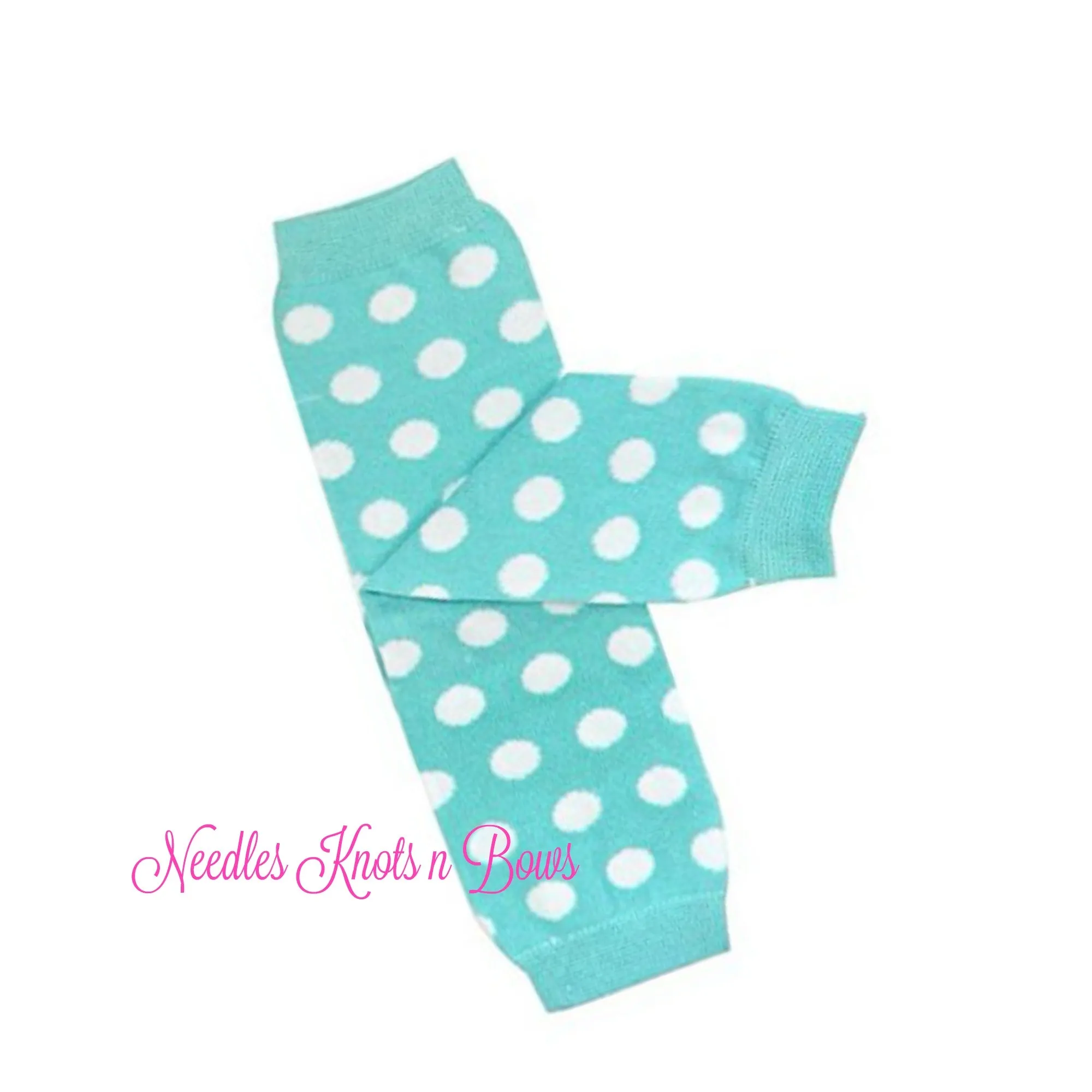 Blue Polka Dot Leg Warmers, Baby Toddler