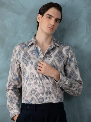 Blue Printed Shirt