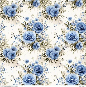 Blue Rose 3 Printed Vinyl Sheet/Wrap