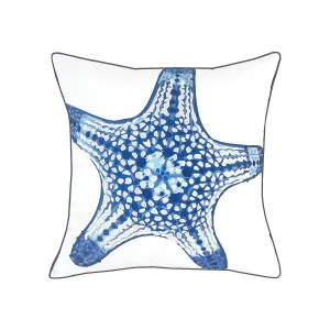 Blue Sea Star Indoor Outdoor Pillow