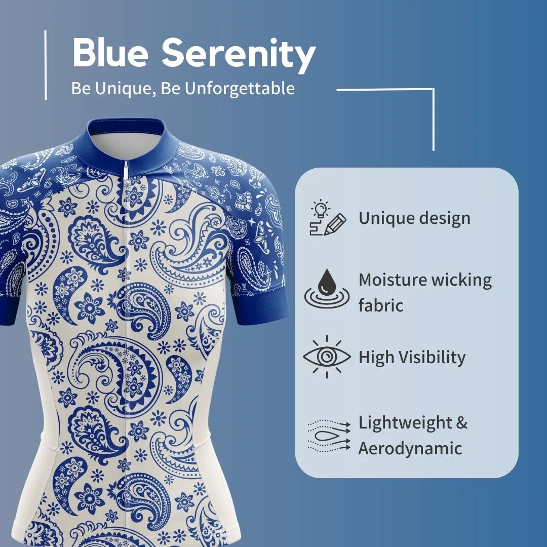 Blue Serenity | Women's Short Sleeve Cycling Set